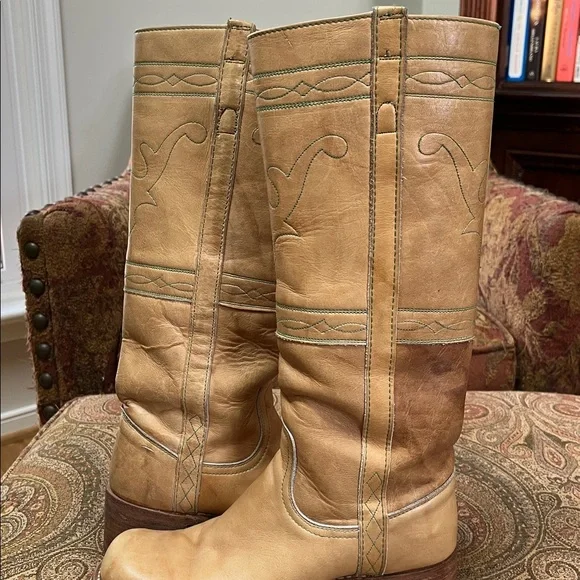 Frye Black Label Stitching Horse Boots 6B - Picture 8 of 12